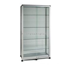 Movable Wholesale Cheap Sliding Door Glass Jewellery Display Cabinets With Lights For Collectibles